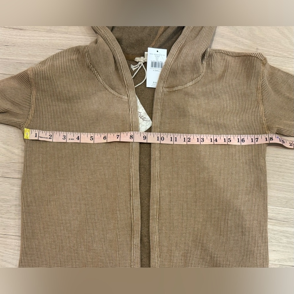 NEW Buckle BKE XS Brown Hoodie Duster Cardigan Sweater Mystree NWT Hooded Top - Picture 6 of 9